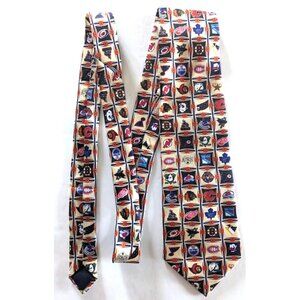 NHL Teams Logos Necktie Hockey Hand Made Keeper Loop Traditional 4*58 In.